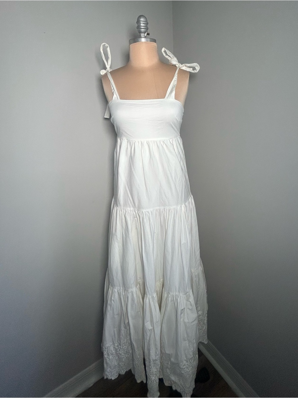 Jason Wu White Tie-Shoulder Maxi Dress